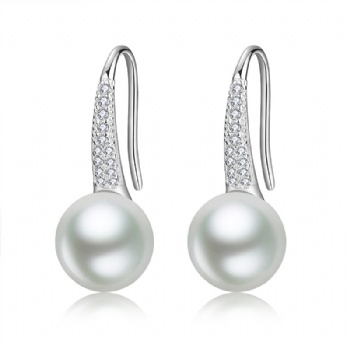 Sterling silver pearl earrings YEH076