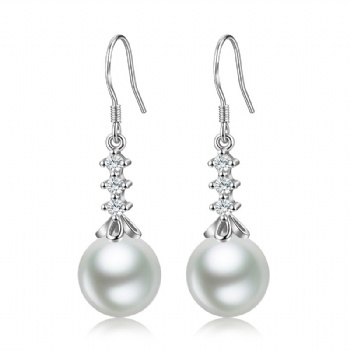 Sterling silver pearl earrings YEH078