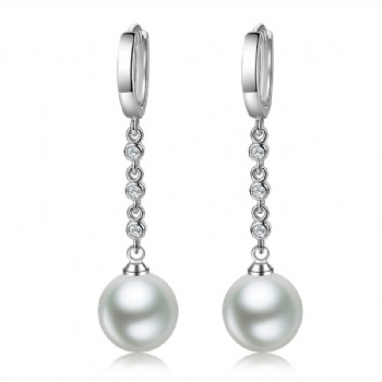 Sterling silver pearl earrings YEH090