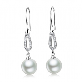 Sterling silver pearl earrings YEH091