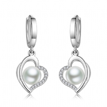 Sterling silver pearl earrings YEH092