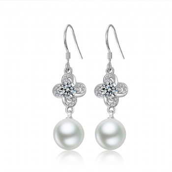 Sterling silver pearl earrings YEH011