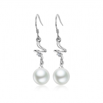 Sterling silver pearl earrings YEH015