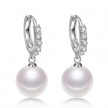 Sterling silver pearl earrings YEH023