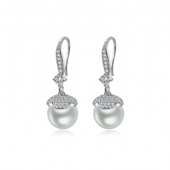 Sterling silver pearl earrings YEH027