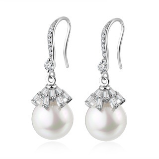 Sterling silver pearl earrings YEH037