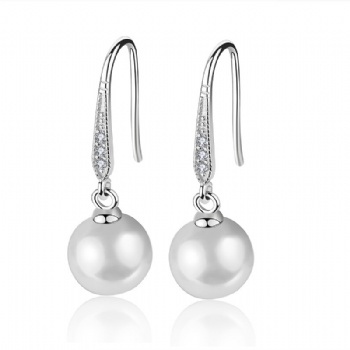 Sterling silver pearl earrings YEH046