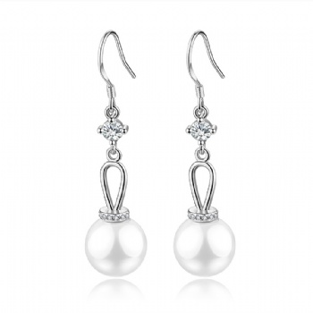 Sterling silver pearl earrings YEH050