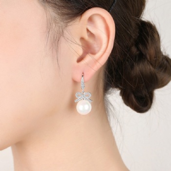 Sterling silver pearl earrings YEH181