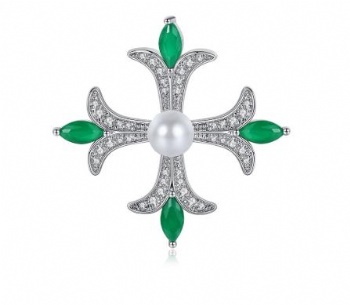 Cubic Zircon Brooch BR056