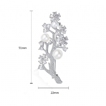 Cubic Zircon Brooch BR068