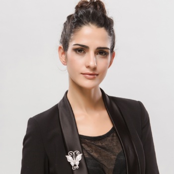 Cubic Zircon Brooch BR077