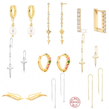 Fashion-Sterling-Silver--Earrings--NE96