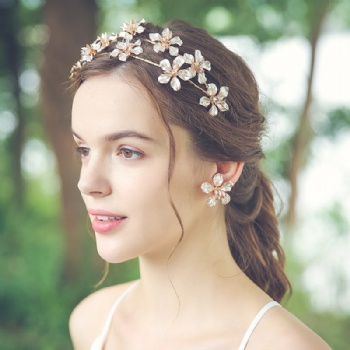 Wedding-Handmade-Bridal-Headpiece-+Earrings DT5101