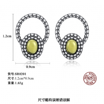 925 thai silver earring TS0207