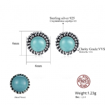 925 thai silver earring TS0209