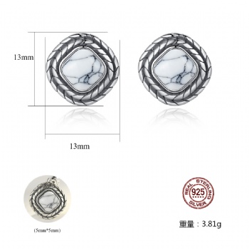 925 thai silver earring TS0208