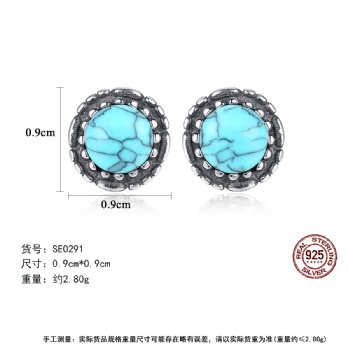 925 thai silver earring TS0211