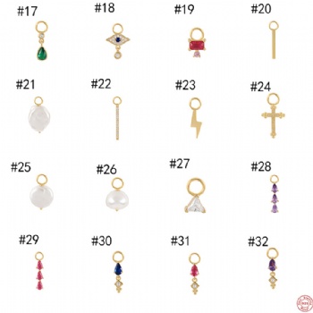 -fashion-sterling-silver- DIY earrings Pendants -NE2363