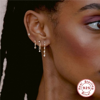 Fashion-Sterling-Silver-  Earrings  -NE2379