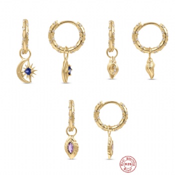 Fashion-Sterling-Silver- Earrings -NE40