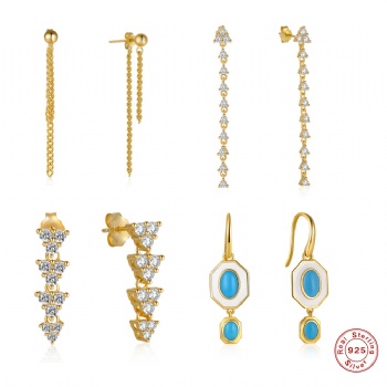 Fashion-Sterling-Silver- Earrings -NE03