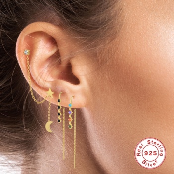 Fashion-Sterling-Silver- Earrings -NE08